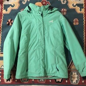 Orange ski set; coat and pant combo